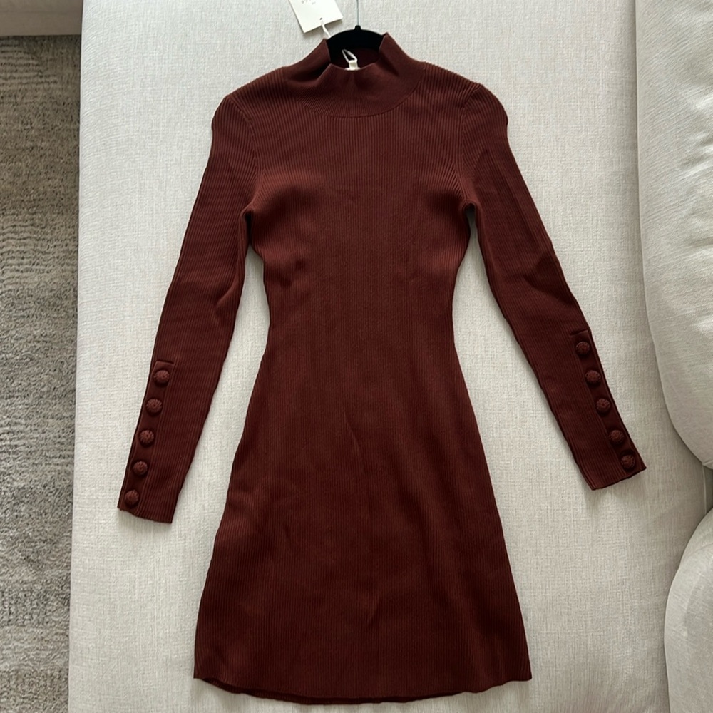 Sezane Holy Dress Caramel - Size S